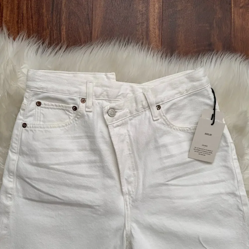 NWT Agolde Criss Cross Jean Short in Element Size 26 - Picture 4 of 10